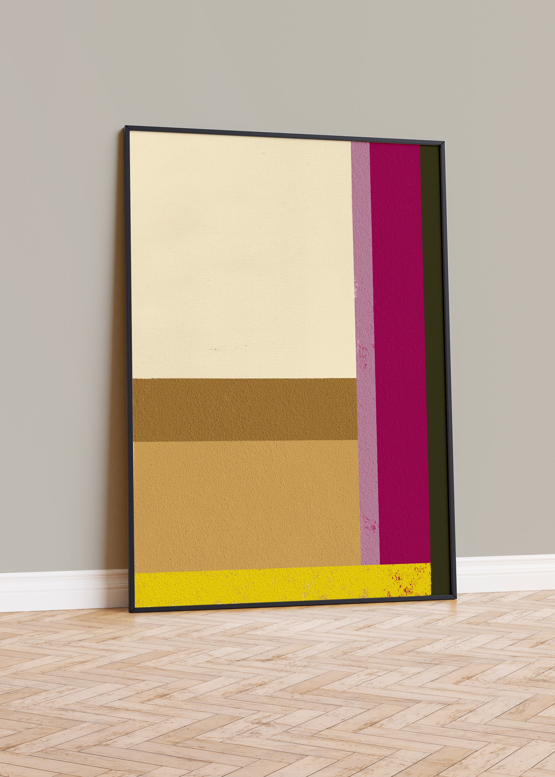 Colorful digital modern art print that uses an experimental approach to color, texture, and form to build a minimalist composition for your interior design and home wall decor projects.  Colors: apricot, ochre, magenta, lavender, yellow, green, beige Available in sizes (inches): Available in sizes (inches): 8x10, 11x14, 12x16, 16x20, 18x24, A3, A2, A1, 24x36, 28x40