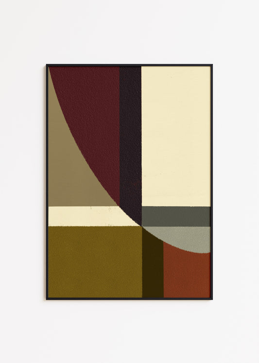 Moody digital modern art print that uses an experimental approach to color, texture, and form to build a minimalist composition for your interior design and home wall decor projects. Colors: Moss green, denim blue, terracotta, wine, grey. Available in sizes (inches): 8x10, 11x14, 12x16, 16x20, 18x24, A2, A1, 24x36