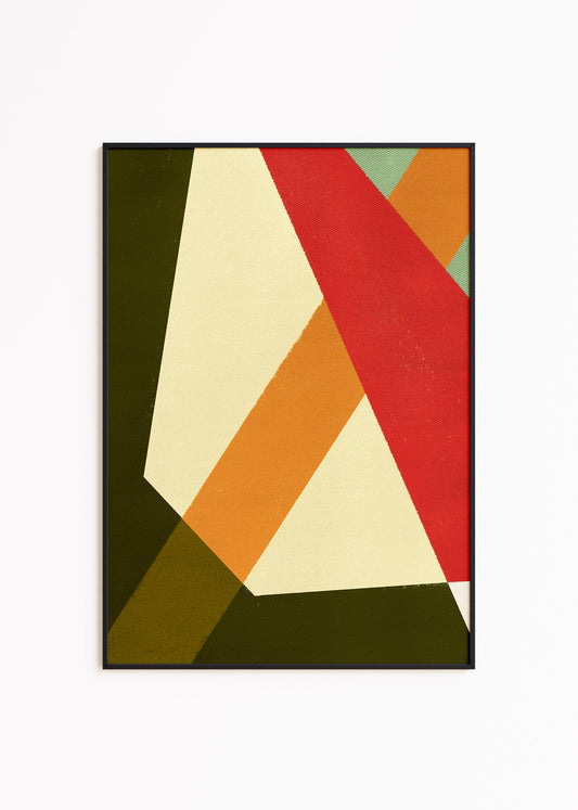 Colorful digital modern art print that uses an experimental approach to color, texture, and form to build a minimalist composition for your interior design and home wall decor projects. Colors: dark green, raspberry, ochre, acqua, white, beige. Available in sizes (inches): 8x10, 12x16, 16x20, 18x24, 20x28, 24x32, A1, 24x36, 30x40